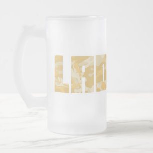 "Ladette" army desert storm text beer mug