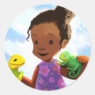 Ladi, Liz & Cam: 3 Friends Together Classic Round Sticker