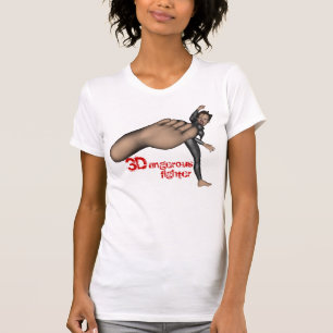 Ladies 3D Dangerous Fighter Petite T-Shirt