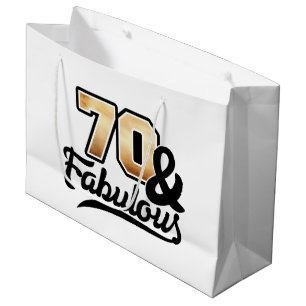 Ladies 70th Birthday party Large Gift Bag