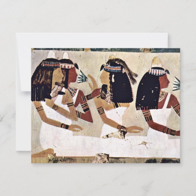 Ladies At A Banquet By Maler Der Grabkammer Des Ne Invitation (Front)