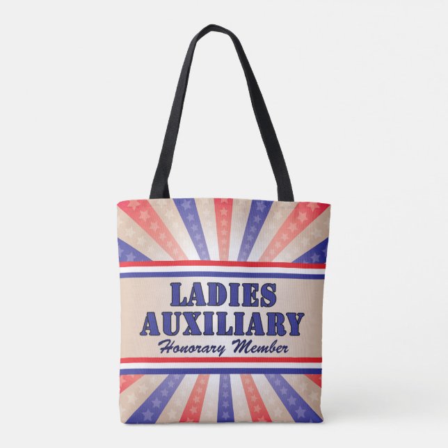 Ladies Auxiliary Patriotic Tote Bag Andy Mathis (Back)
