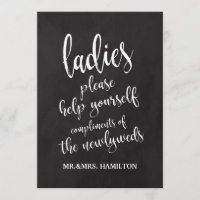 Ladies Bathroom Basket Affordable Chalkboard Sign