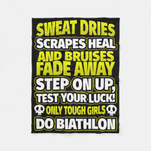 Ladies Biathlon - Tough Girls Biathlon Fleece Blanket