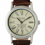 Ladies' Bowls Competition Winner Watch<br><div class="desc">A men's winner of a Ladies Bowling Club Competition watch that is designed as an award for the Ladies Bowls Competition Winner. Add the name of the recipient as well as the competition. Roman numerals on a parchment style background.</div>