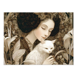 Ladies & Cats – Vintage Portrait Collection 1 Photo Print