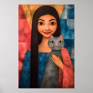 Ladies & Cats – Vintage Portrait Collection 1 Poster