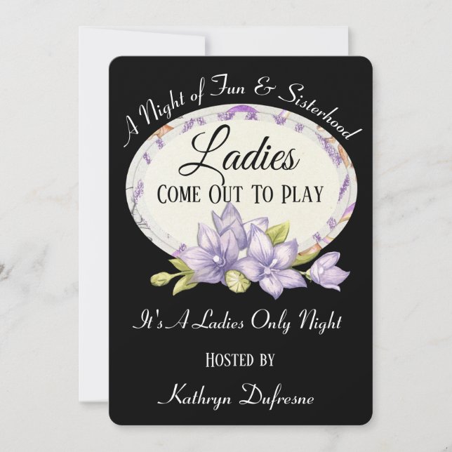 Ladies Come Out To Play "Ladies Night" II Invitation (Front)