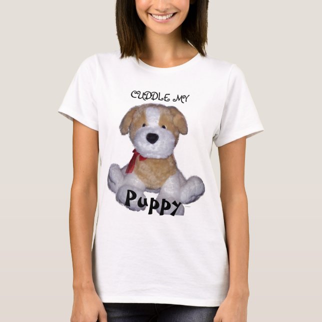 Ladies Cuddle My Puppy Tops (Front)