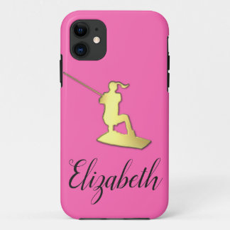 Ladies Custom Golden Wakeboarder Phone Case
