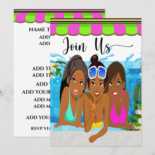 Ladies Day Out Party Invitation (Front/Back)