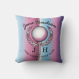 Ladies Elegant Golf Monogram Design Cushion