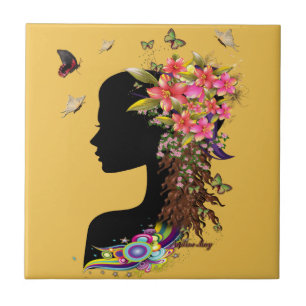 Ladies Fantasy Fashion Ceramic Tile