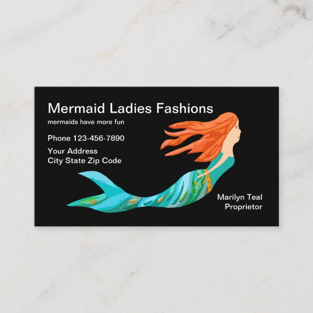 Ladies Fashion And Dress Shop Business Card (Front)