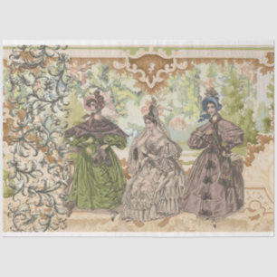 Ladies, Fashion and Flowers Decoupage Tissue Paper