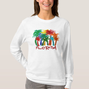 Ladies Florida palm tree hoodie T-Shirt