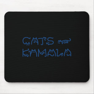 Ladies For Kamala Cat Typography Alphabet Cute Sim Mouse Pad