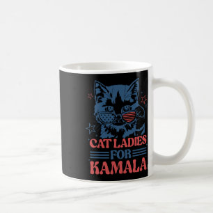 Ladies For Kamala Funny Cat President Kamala-harri Coffee Mug