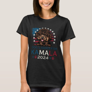 Ladies For Kamala Harris 2024 Poodle Dog America T-Shirt