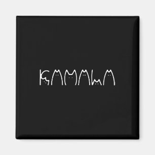 Ladies For Kamala Harris Cat Lettering 2024 Electi Magnet