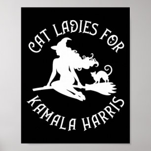 Ladies For Kamala Harris Wiccan Pagan Cheeky Witch Poster
