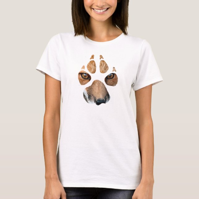 Ladies fox paw tee (Front)