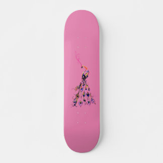 Ladies& Girls Skateboard Coloured Peacock
