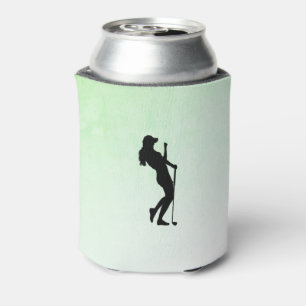 Ladies Golf Green Can Cooler
