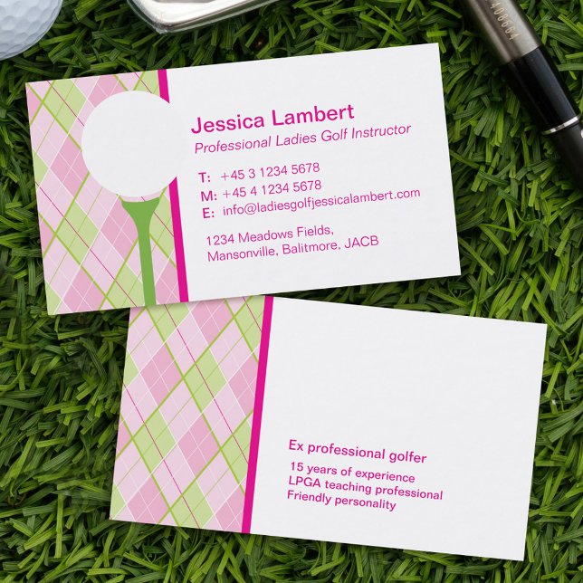 Ladies golf instructor business cards (Creator Uploaded)