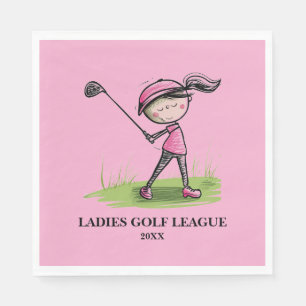 Ladies Golf League Party Napkin