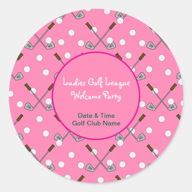 Ladies Golf League Party Sticker (Front)