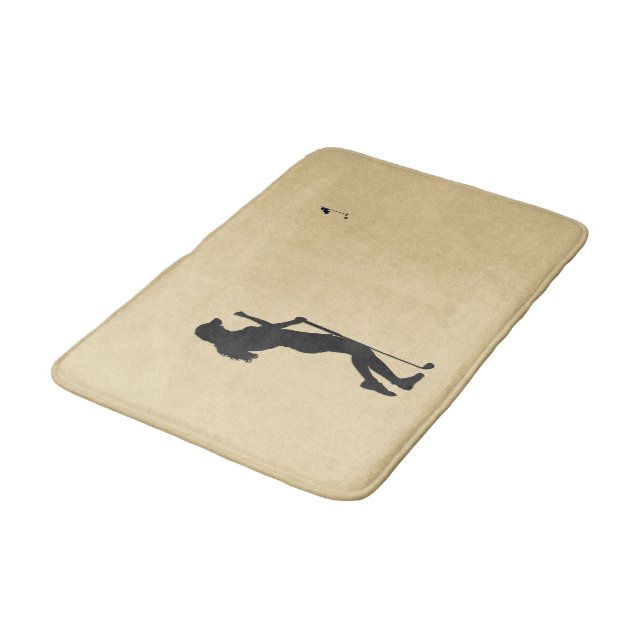 Ladies Golf Leather Look Bath Mat (Angled)