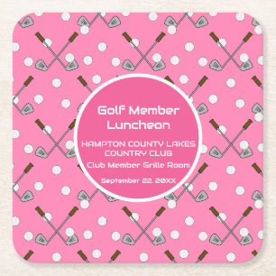 Ladies Golf Member Special Event Party Coaster