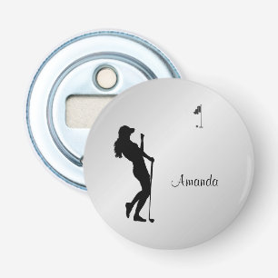 Ladies Golfer Personal  Bottle Opener