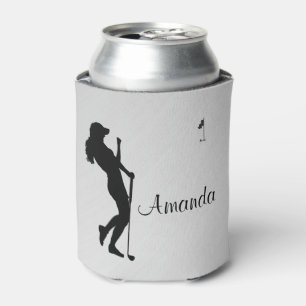 Ladies Golfer Personal Can Cooler