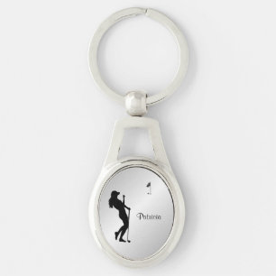 Ladies Golfer Personal  Key Ring