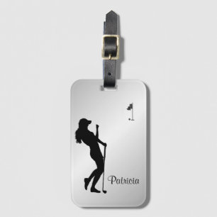 Ladies Golfer Personal  Luggage Tag