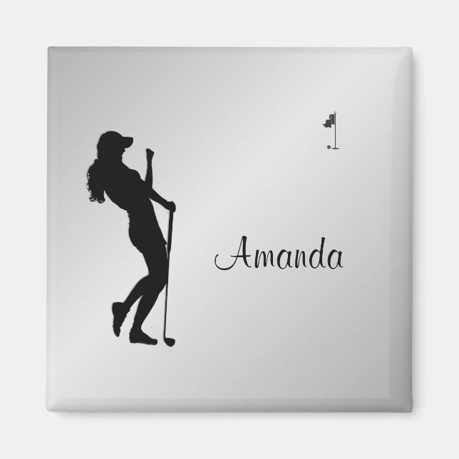 Ladies Golfer Personal  Magnet (Front)