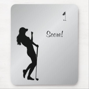 Ladies Golfer Personal  Mouse Pad