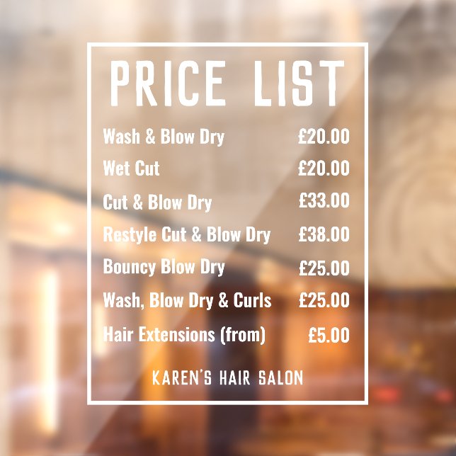 Ladies Hair Salon Hairdresser (Sheet 2)