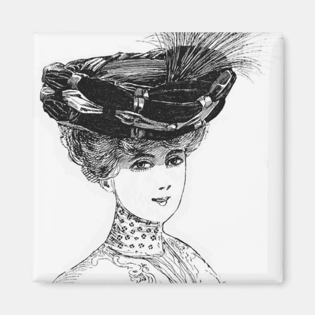 Ladies' Hat Magnet (Front)