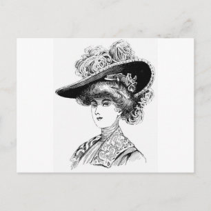 Ladies' Hat Postcard