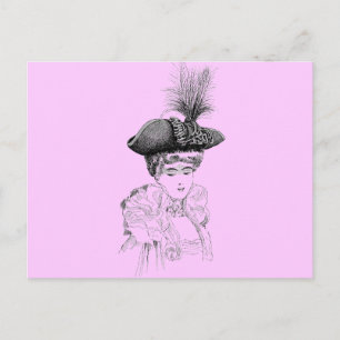 Ladies' Hat Postcard