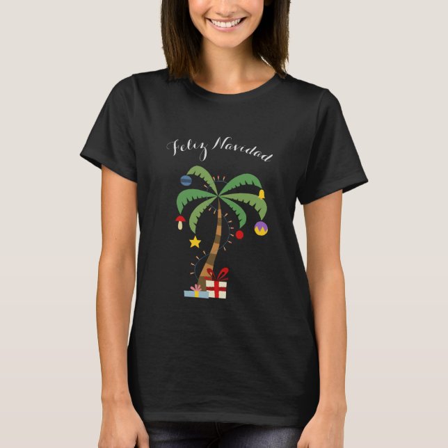 Ladies Holiday Shirt-Feliz Navidad    T-Shirt (Front)
