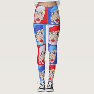 Ladies ın Pilbox Hat Design Leggings