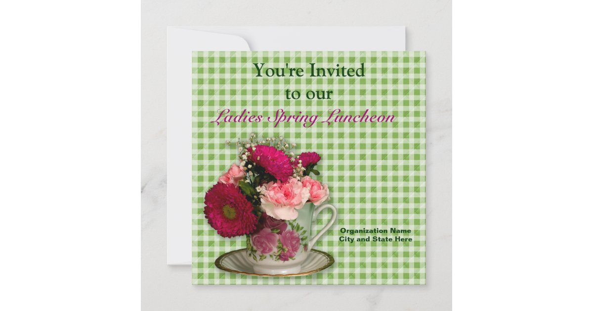 Spring Luncheon Invite LADIES INVITATION - MULTI PURPOSE/Spring Lunch etc | Zazzle