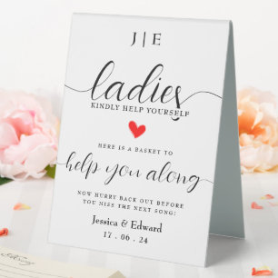 Ladies Kindly Help Yourself Black White Minimalist