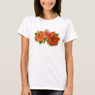 Ladies lily flowers strap shirt