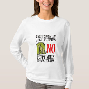 Ladies Long Sleeve No Puppy Mills T-Shirt