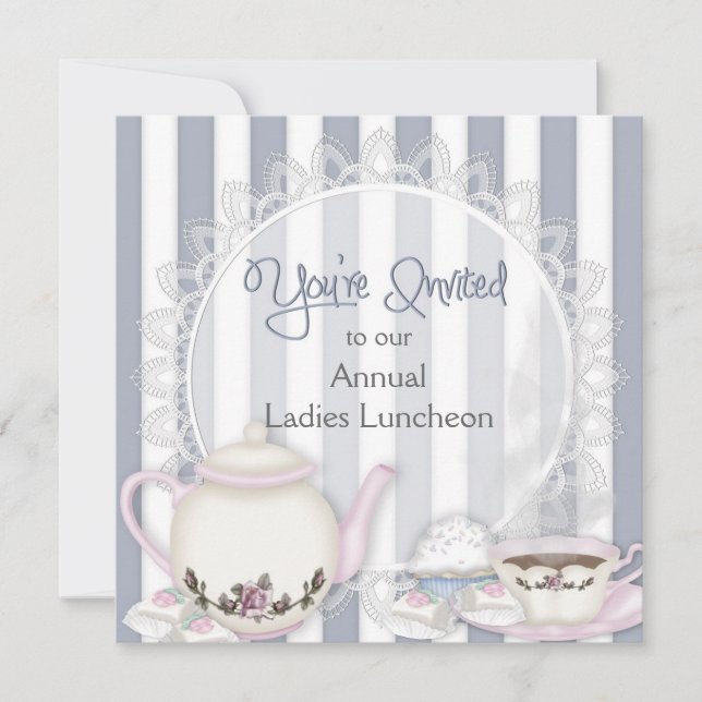 LADIES LUNHEON INVITATION - TEA TIME (Front)